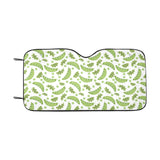 Green Peas Pattern Print Design 02 Car Sun Shade