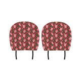 Pig Pattern Print Design 01 Car Headrest Cover