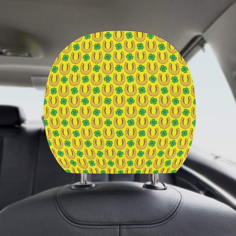 Horseshoes Pattern Print Design 01 Car Headrest Cover