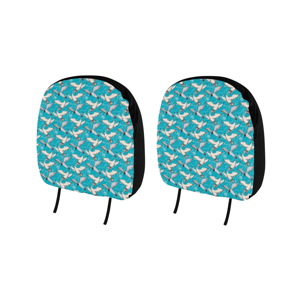 Seagull Pattern Print Design 03 Car Headrest Cover