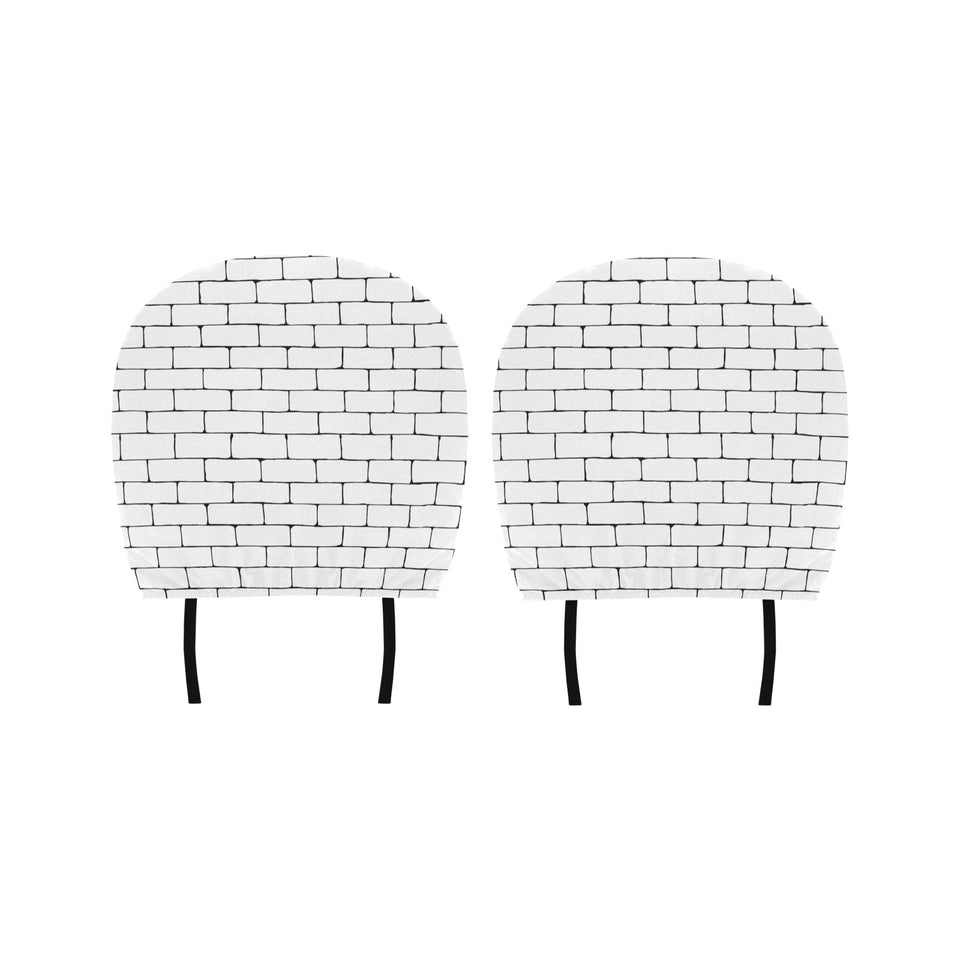 Brick Printed Pattern Print Design 02 Car Headrest Cover