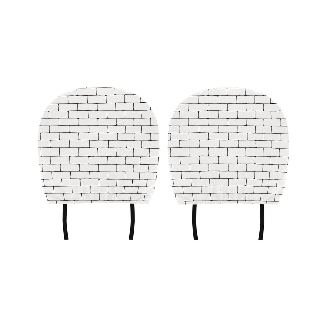 Brick Printed Pattern Print Design 02 Car Headrest Cover