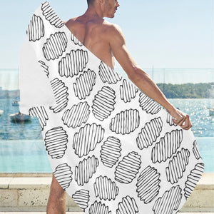 Potato Chips Pattern Print Design 03 Beach Towel