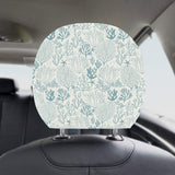 Coral Reef Pattern Print Design 02 Car Headrest Cover