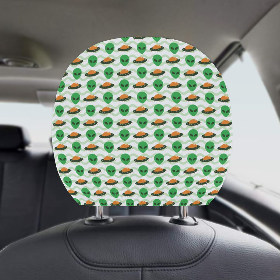 Alien Pattern Print Design 02 Car Headrest Cover