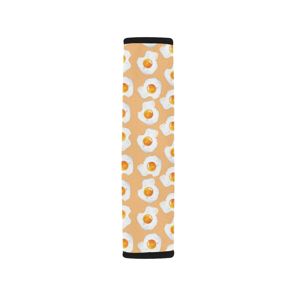 Fried Eggs Pattern Print Design 01 Car Seat Belt Cover