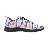 Starfish Shell Rope Pattern Men's Sneakers Black