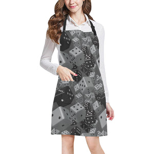 Dice Pattern Print Design 05 Adjustable Apron
