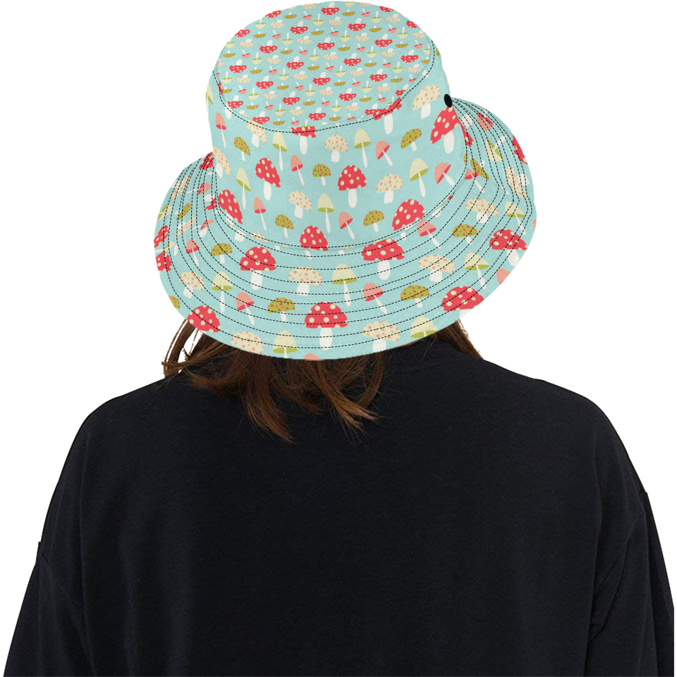 Mushroom Pattern Background Unisex Bucket Hat