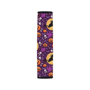 Halloween Pumpkin Witch Pattern Car Seat Belt Cover