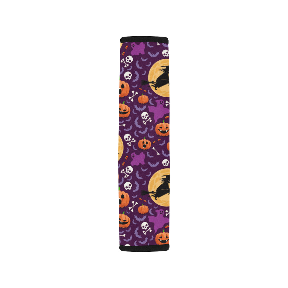 Halloween Pumpkin Witch Pattern Car Seat Belt Cover