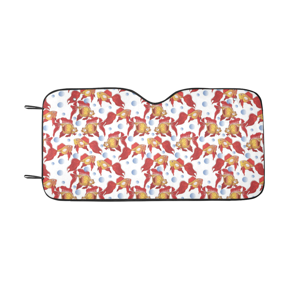 Goldfish Pattern Print Design 02 Car Sun Shade