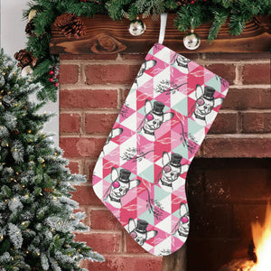 Cool Chihuahua Pink Pattern Christmas Stocking