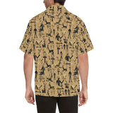 Egypt Hieroglyphics Pattern Print Design 02 Men's All Over Print Hawaiian Shirt (Model T58)