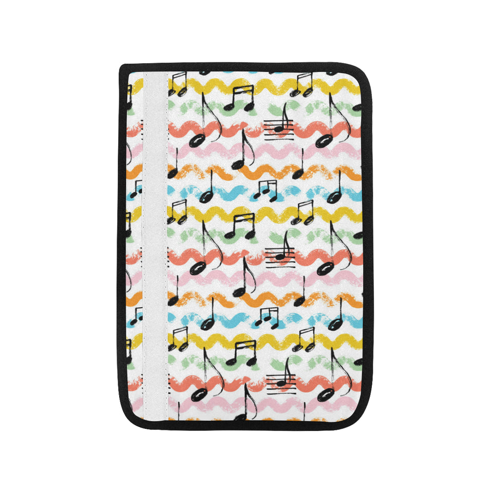 Music Notes Pattern Print Design 01 Car Seat Belt Cover
