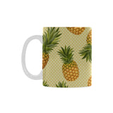 Pineapple Pattern Pokka Dot Background Classical White Mug (FulFilled In US)