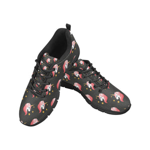 Unicorn Star Pattern Men's Sneakers Black