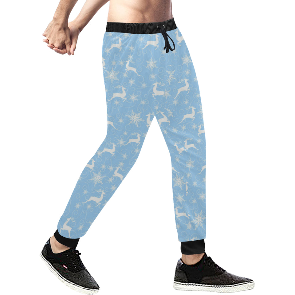 Snowflake Deer Pattern Unisex Casual Sweatpants