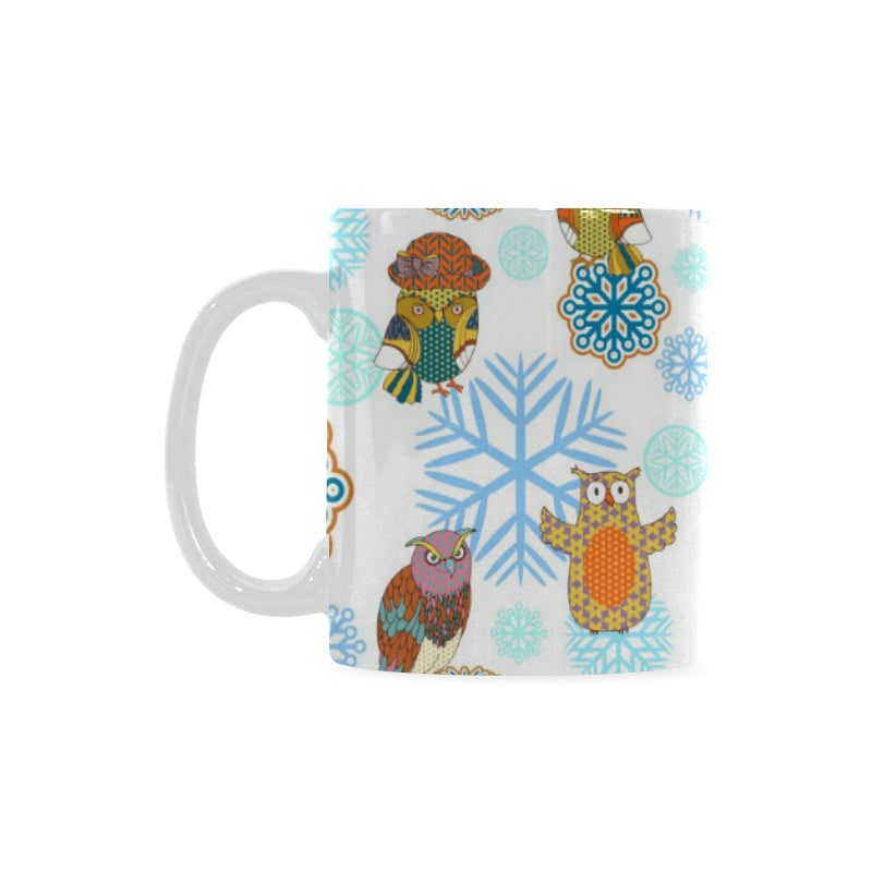 Owl Pattern Classical White Mug (FulFilled In US)