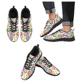 Colorful Beagle Bone Pattern Men's Sneakers Black