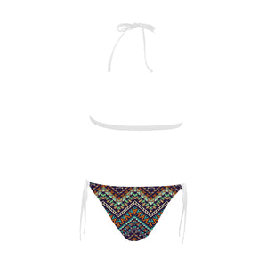 Zigzag Chevron African Afro Dashiki Adinkra Kente Sexy Bikinis Two-Pieces Swimsuits