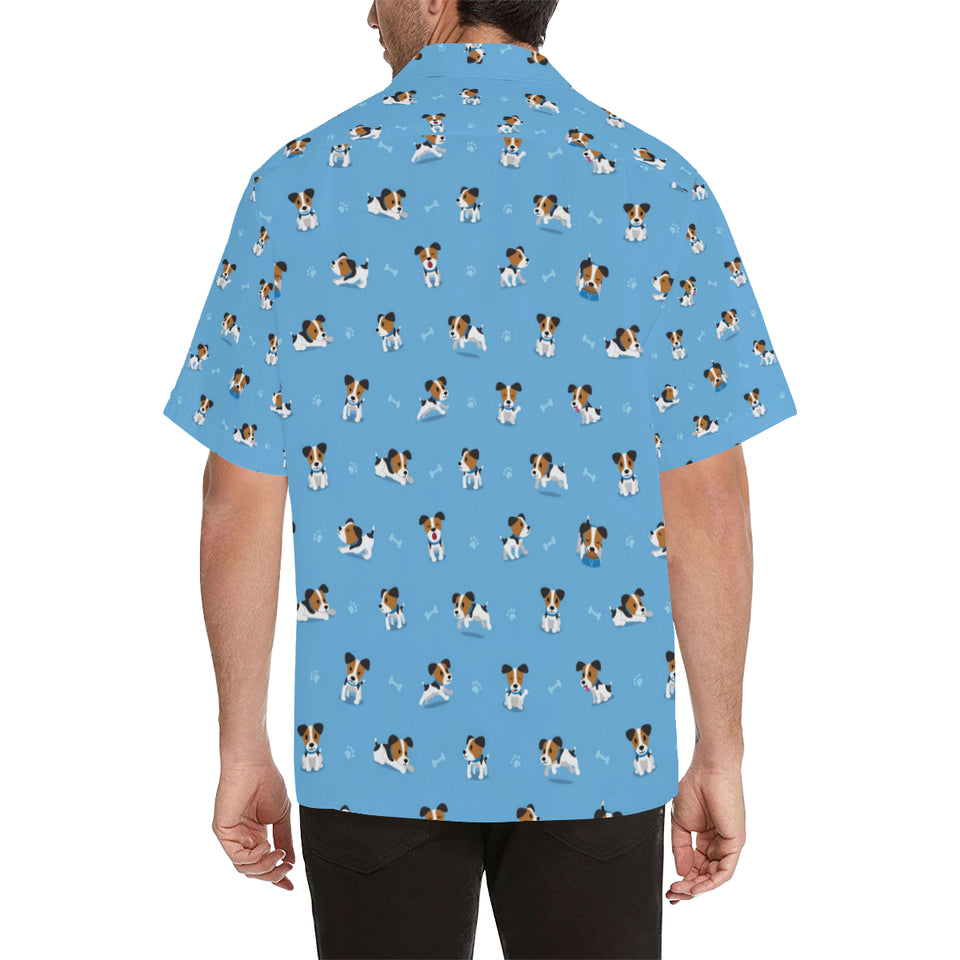 Jack Russel Pattern Print Design 04 Men's All Over Print Hawaiian Shirt (Model T58)