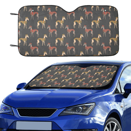 Greyhound Pattern Print Design 01 Car Sun Shade