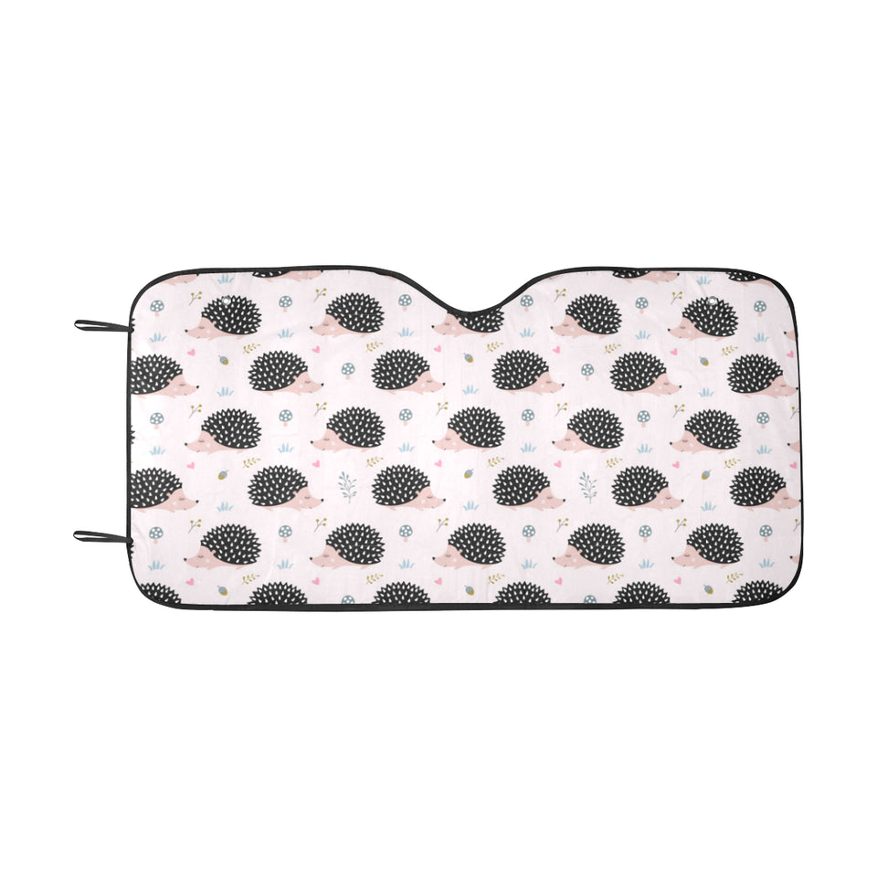 Hedgehog Pattern Print Design 04 Car Sun Shade