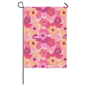 Pink Camo Camouflage Flower Pattern House Flag Garden Flag