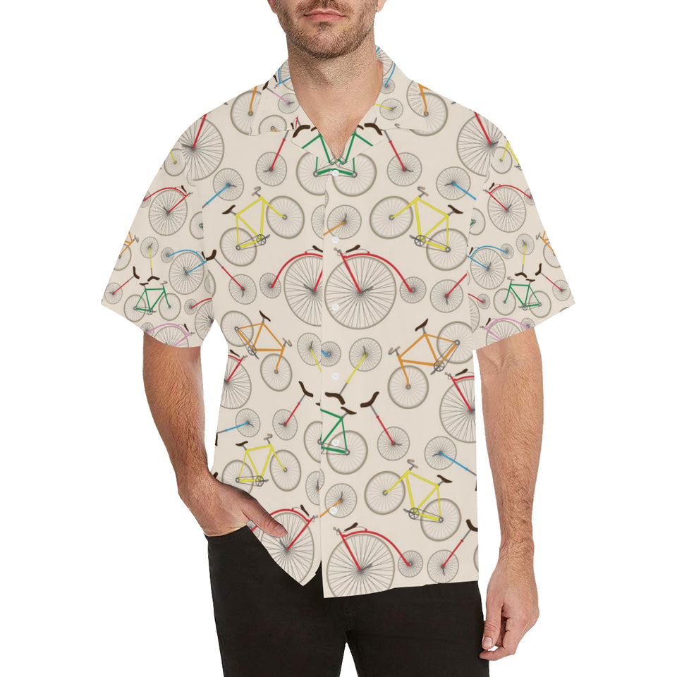 Bicycle Pattern Print Design 04 Men's All Over Print Hawaiian Shirt (Model T58)