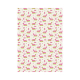 Pink Dachshund Pattern House Flag Garden Flag