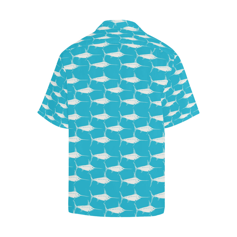 Swordfish Pattern Print Design 02 Men's All Over Print Hawaiian Shirt (Model T58)