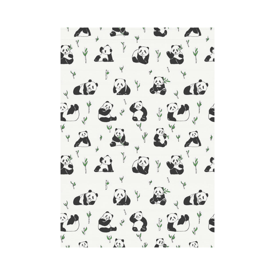 Panda Pattern Background House Flag Garden Flag