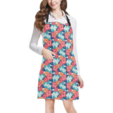 Hibiscus Pattern Print Design 05 Adjustable Apron