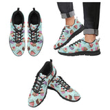 Cup Cake Heart Pattern Men's Sneakers Black