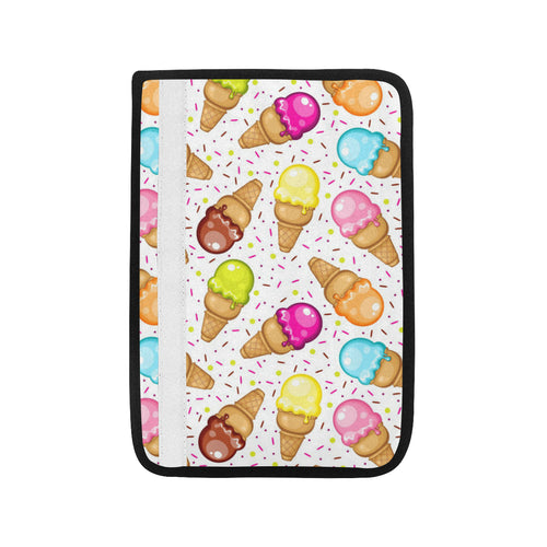 Color Ice Cream Cone Pattern Car Seat Belt Cover