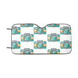 Camera Pattern Print Design 02 Car Sun Shade