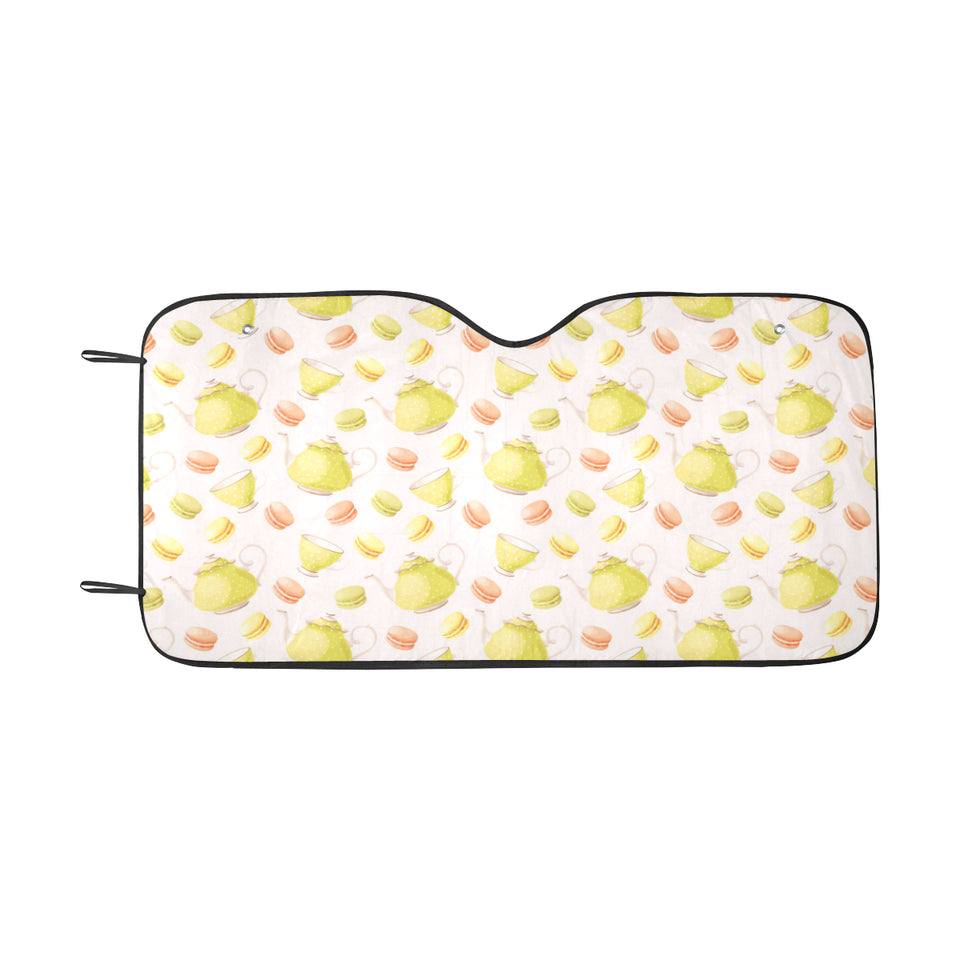 Tea pots Pattern Print Design 03 Car Sun Shade