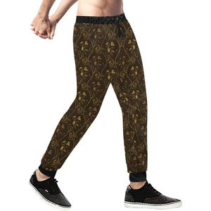Gold Grape Pattern Unisex Casual Sweatpants