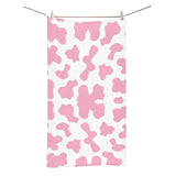 Pink Cow Skin Pattern Bath Towel