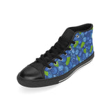 Blueberry Pattern Background Men's High Top Canvas Shoes Black