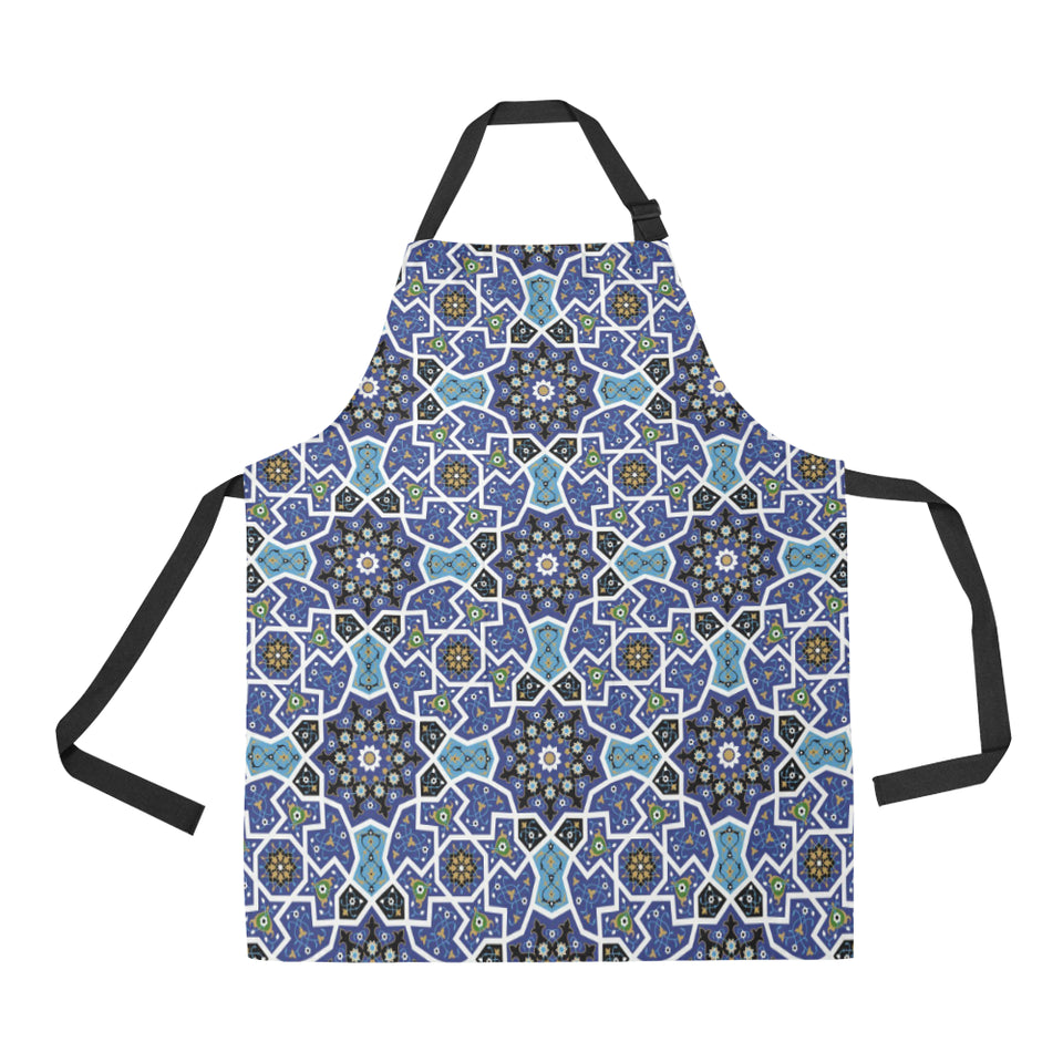Blue Arabic Morocco Pattern Adjustable Apron