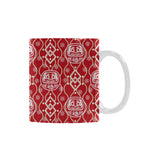 Daruma Red Pattern Classical White Mug (FulFilled In US)
