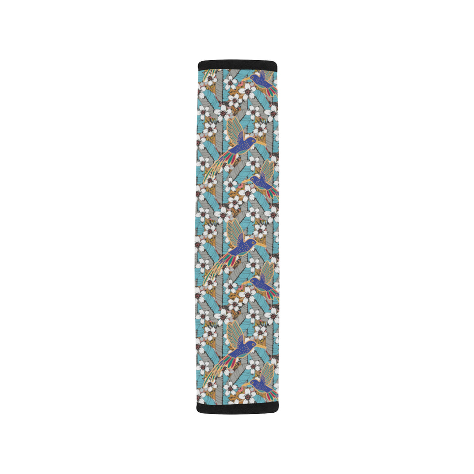 Hummingbird Pattern Print Design 02 Car Seat Belt Cover