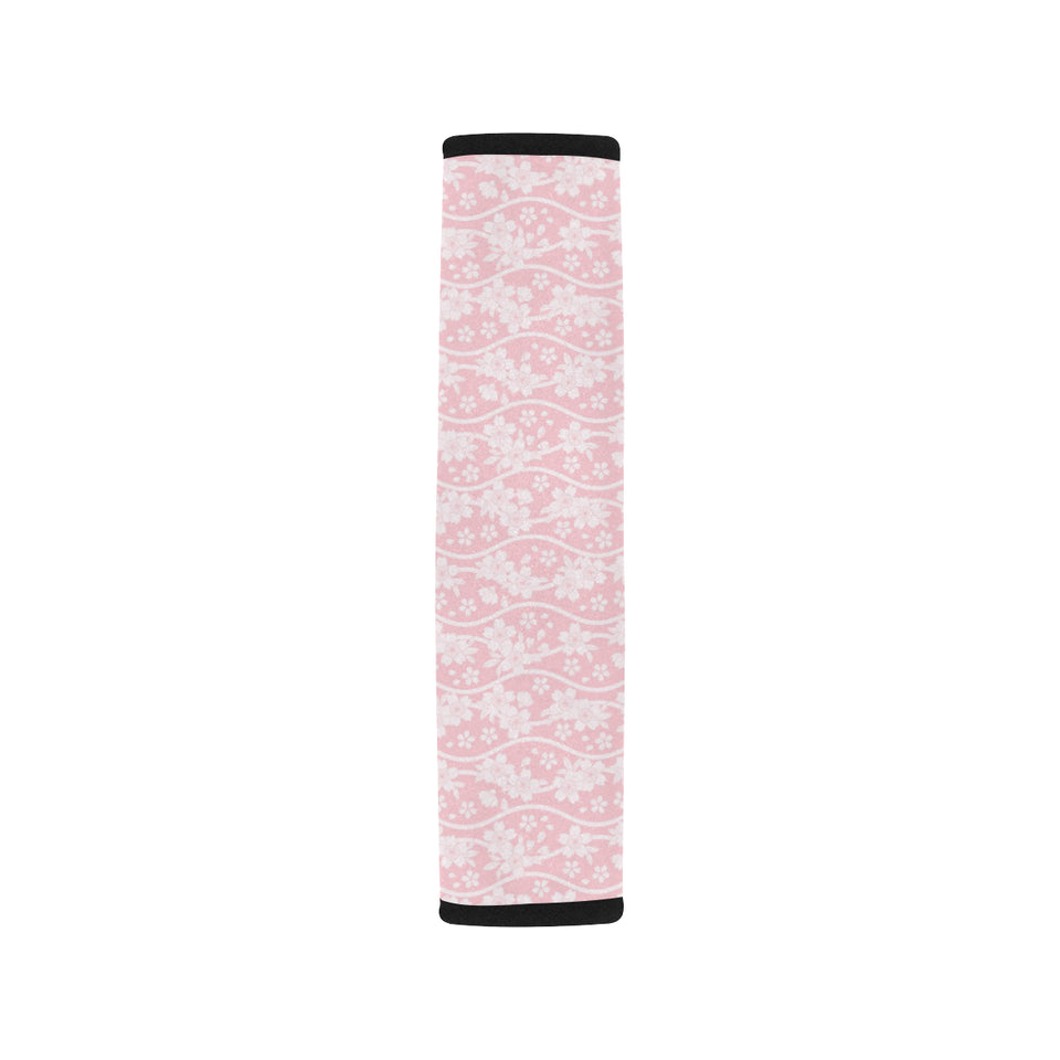 Sakura Pink Pattern Car Seat Belt Cover