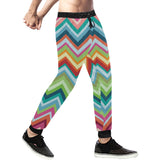 Rainbow Zigzag Chavron Pattern Unisex Casual Sweatpants