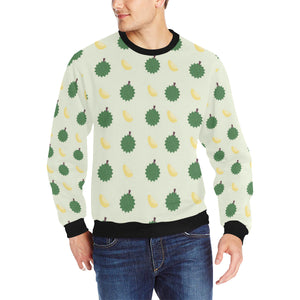 Durian Pattern Theme Men's Crew Neck Sweatshirt