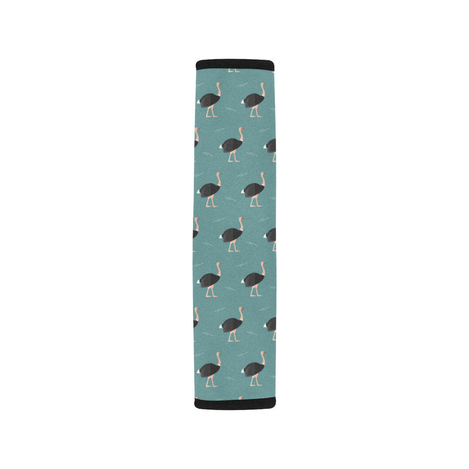 Ostrich Pattern Print Design 01 Car Seat Belt Cover