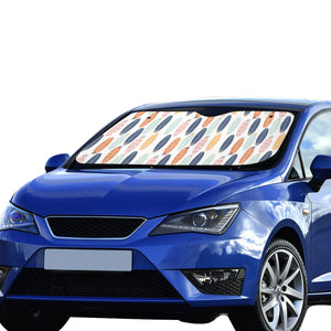 Surfboard Pattern Print Design 04 Car Sun Shade