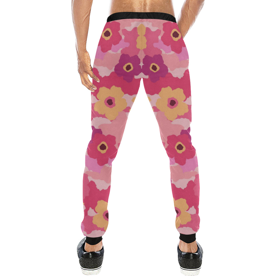 Pink Camo Camouflage Flower Pattern Unisex Casual Sweatpants